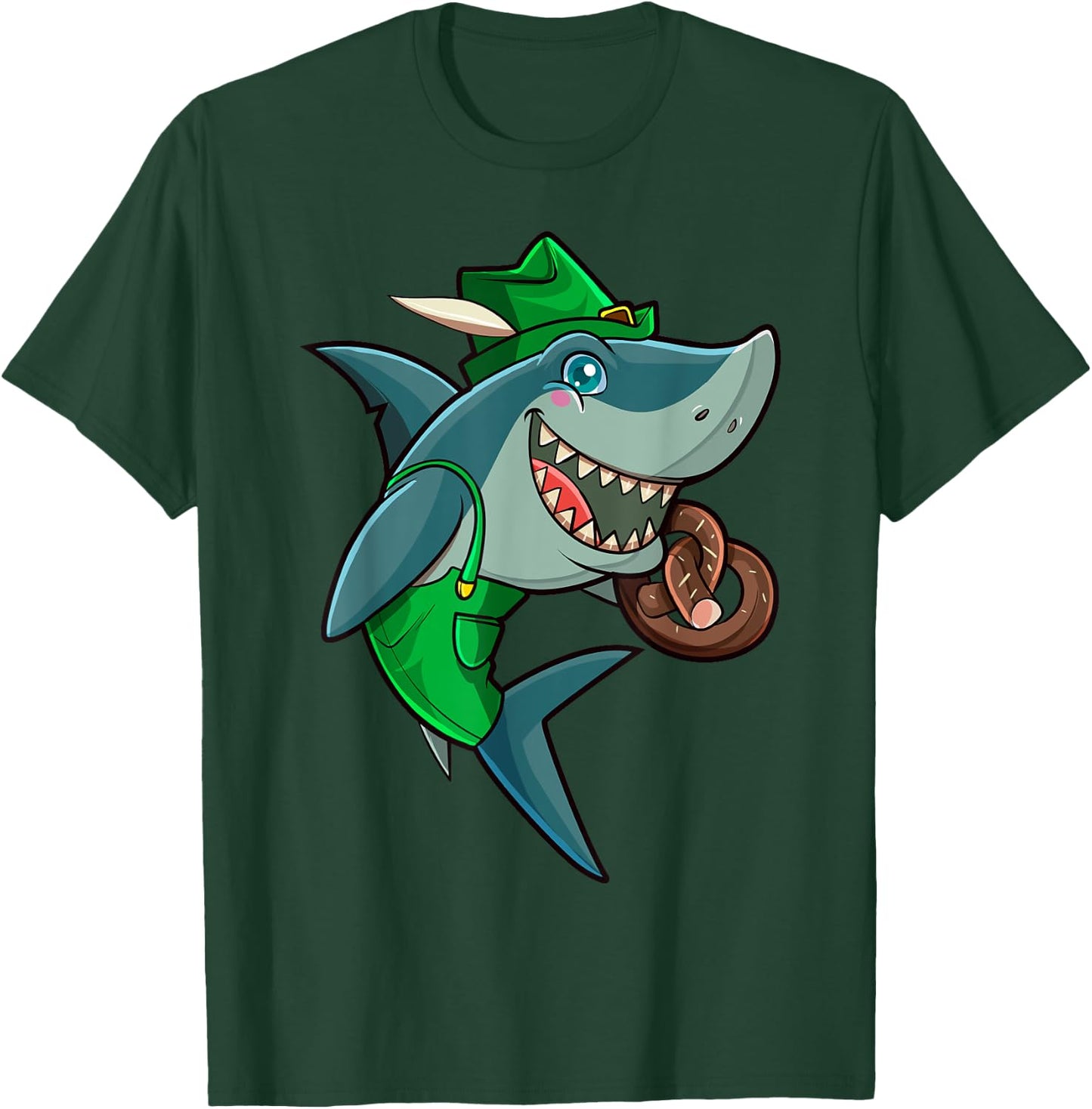 Oktoberfest German Funny Octoberfest Shark Men Boys Kids T-Shirt - T-Shirt | Forest