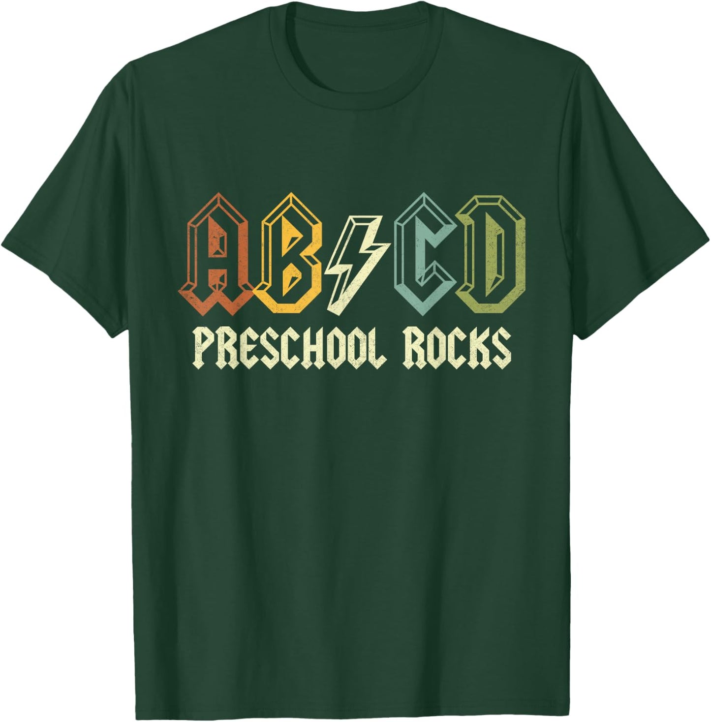 ABCD Rocks Back To School Preschool Rocks Funny Teacher T-Shirt - T-Shirt | Forest