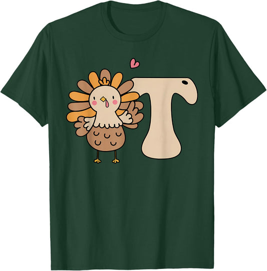 Thankful Occupational Therapist Thanksgiving OT Turkey T-Shirt - T-Shirt | Forest