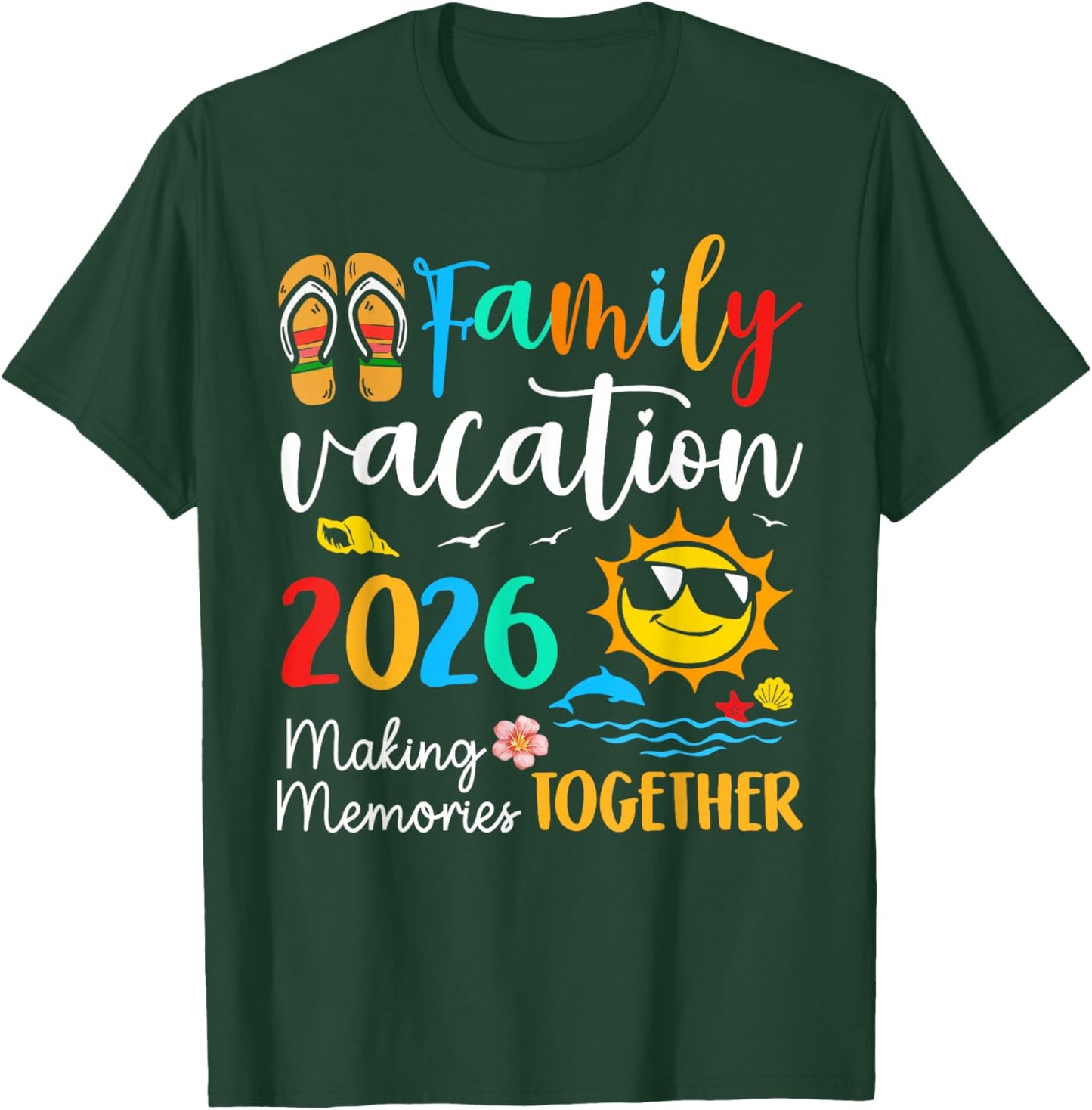 Family Vacation 2026 Summer Beach Family Trips Matching 2026 T-Shirt - T-Shirt | Forest