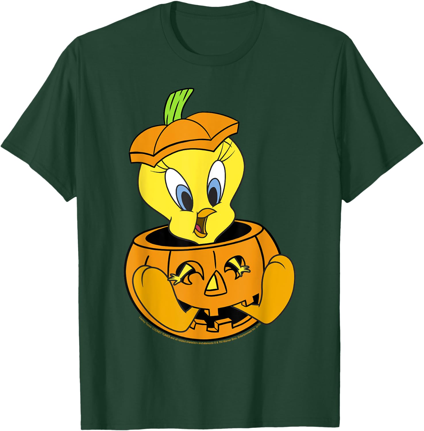 Looney Tunes Halloween Tweety Bird Pumpkin T-Shirt - T-Shirt | Forest