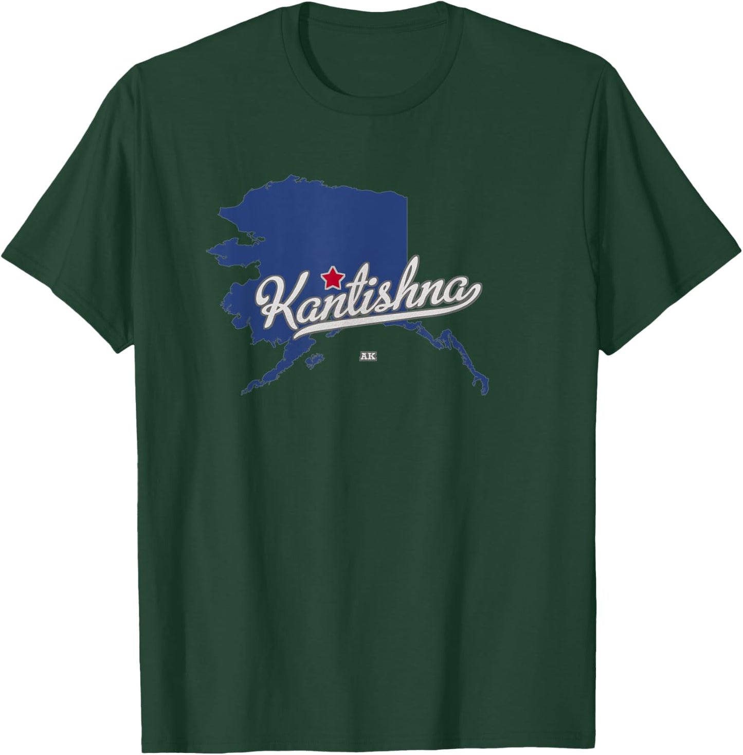 Kantishna Alaska AK Map T-Shirt - T-Shirt | Forest
