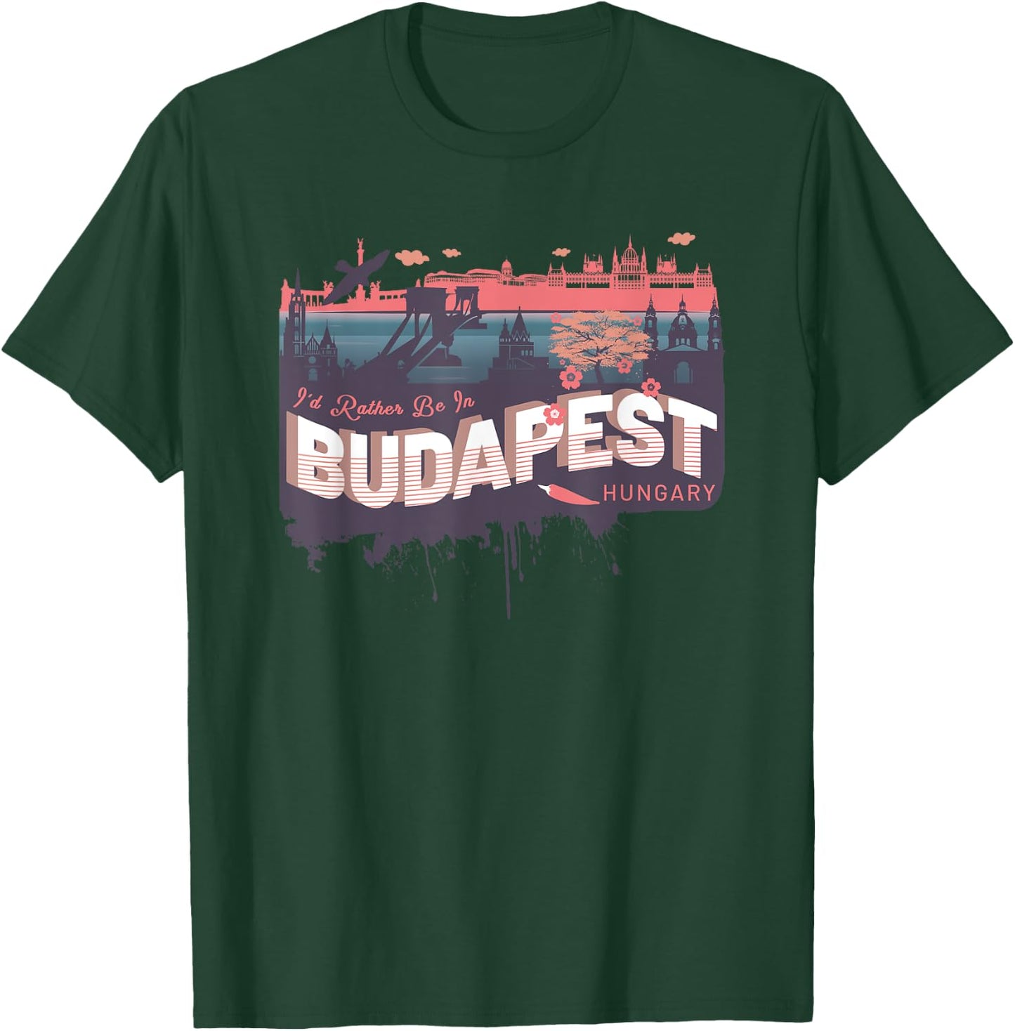 I'd Rather Be In Budapest Hungary Vintage Souvenir T-Shirt - T-Shirt | Forest