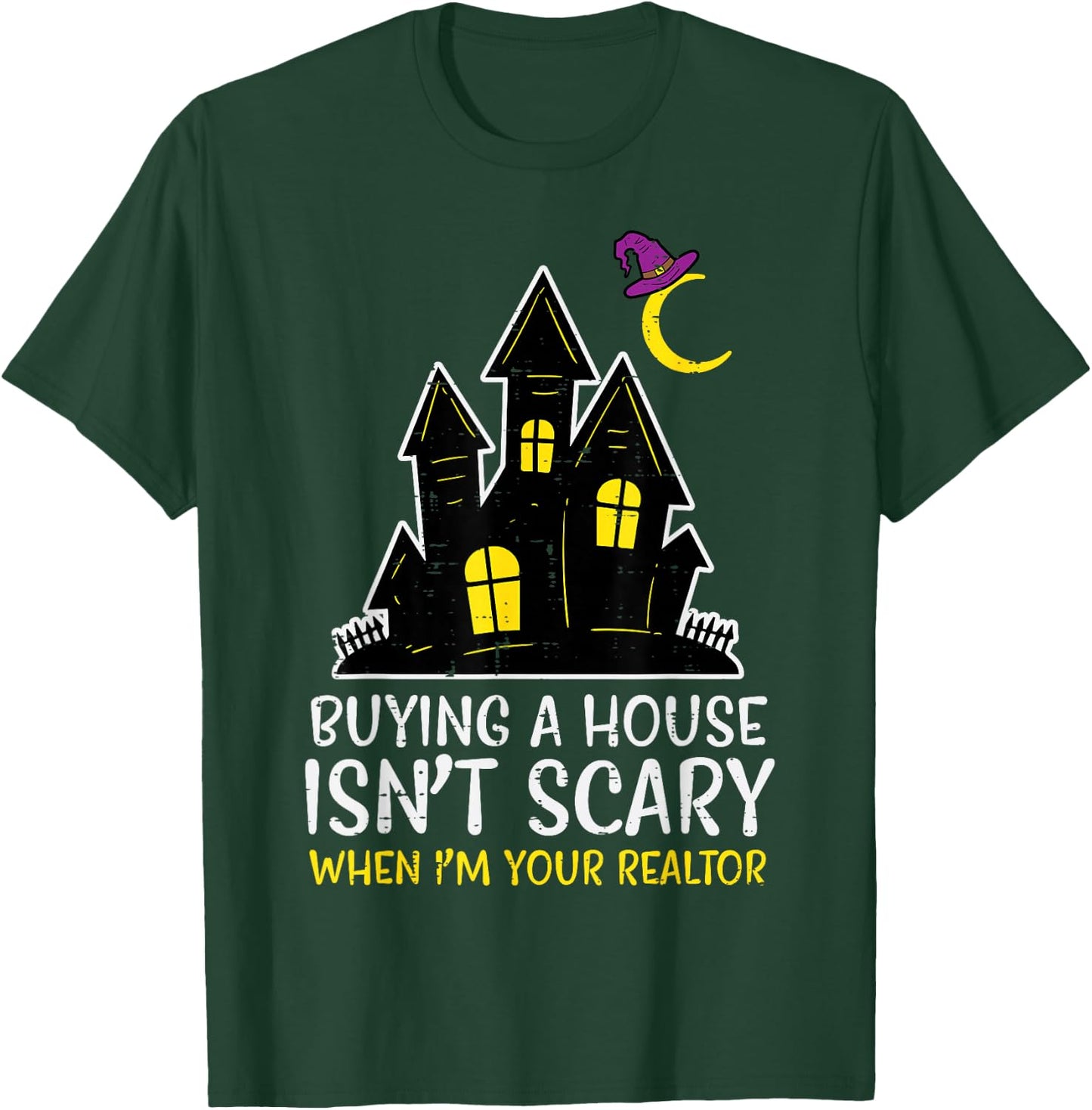 Halloween Realtor Buying House Isnt Scary Costume Women Men T-Shirt - T-Shirt | Forest
