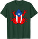 Patriotic Puerto Rico Flag Frog Puero Rican Culture Roots T-Shirt - T-Shirt | Forest