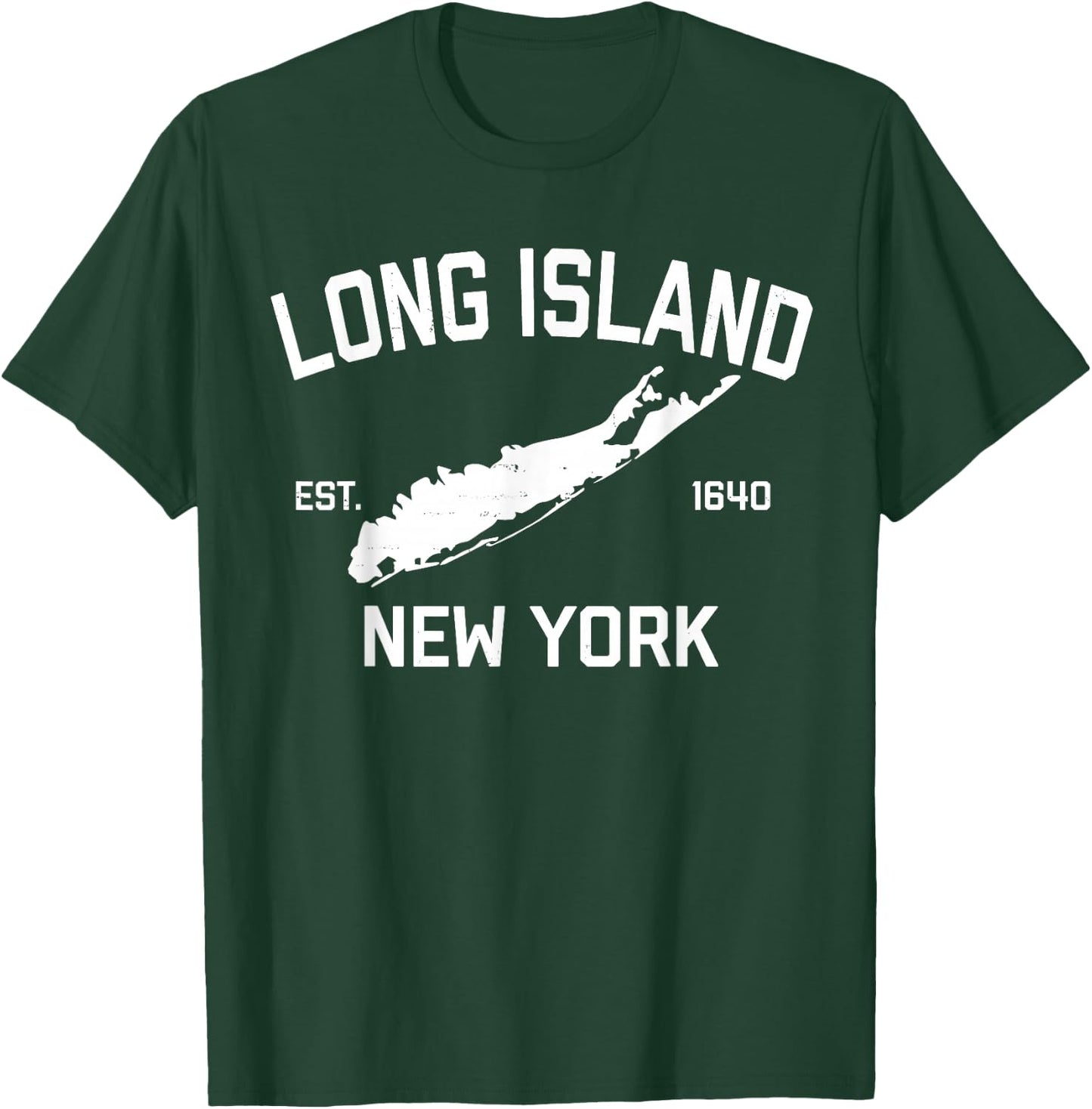 Long Island NY Souvenir Native Long Islander Map NYC T-Shirt - T-Shirt | Forest