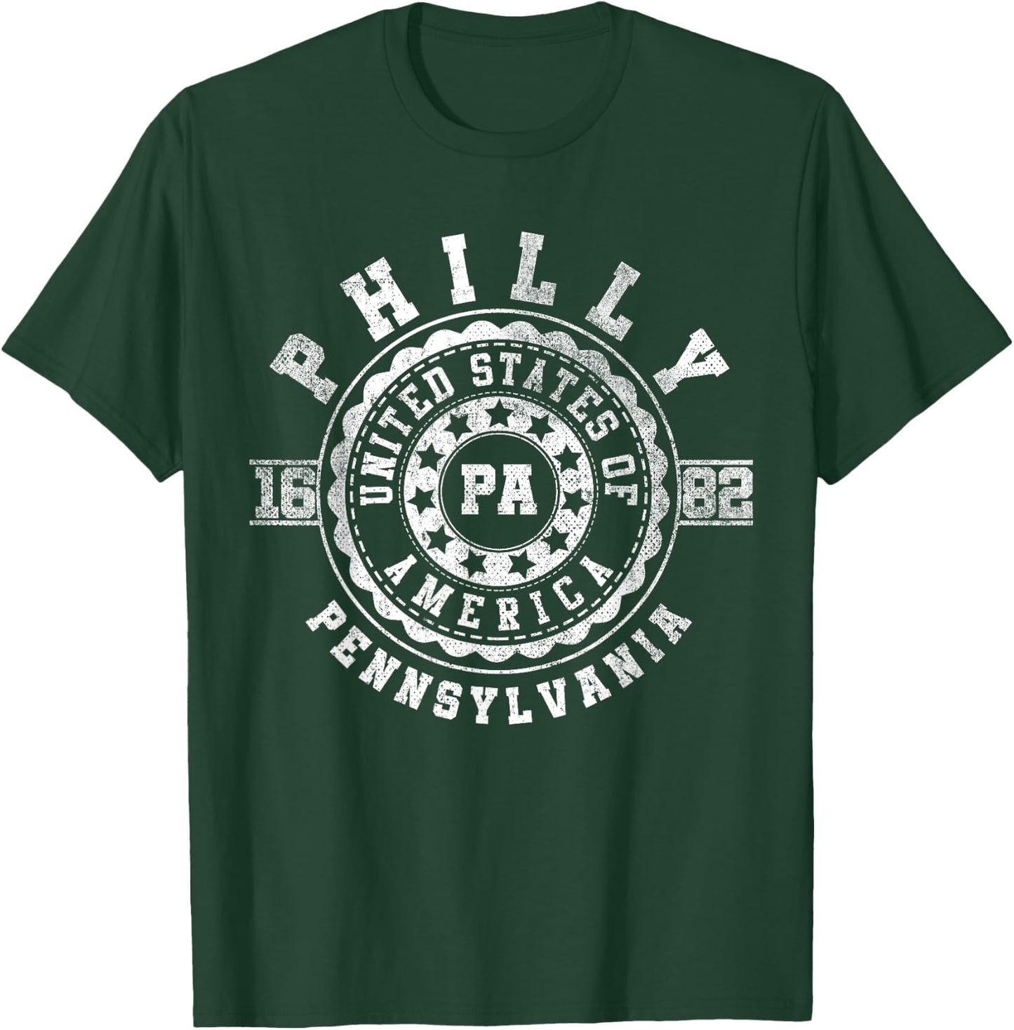 Philly Philadelphia PA | Pennsylvania | Vintage - Apparels T-Shirt - T-Shirt | Forest
