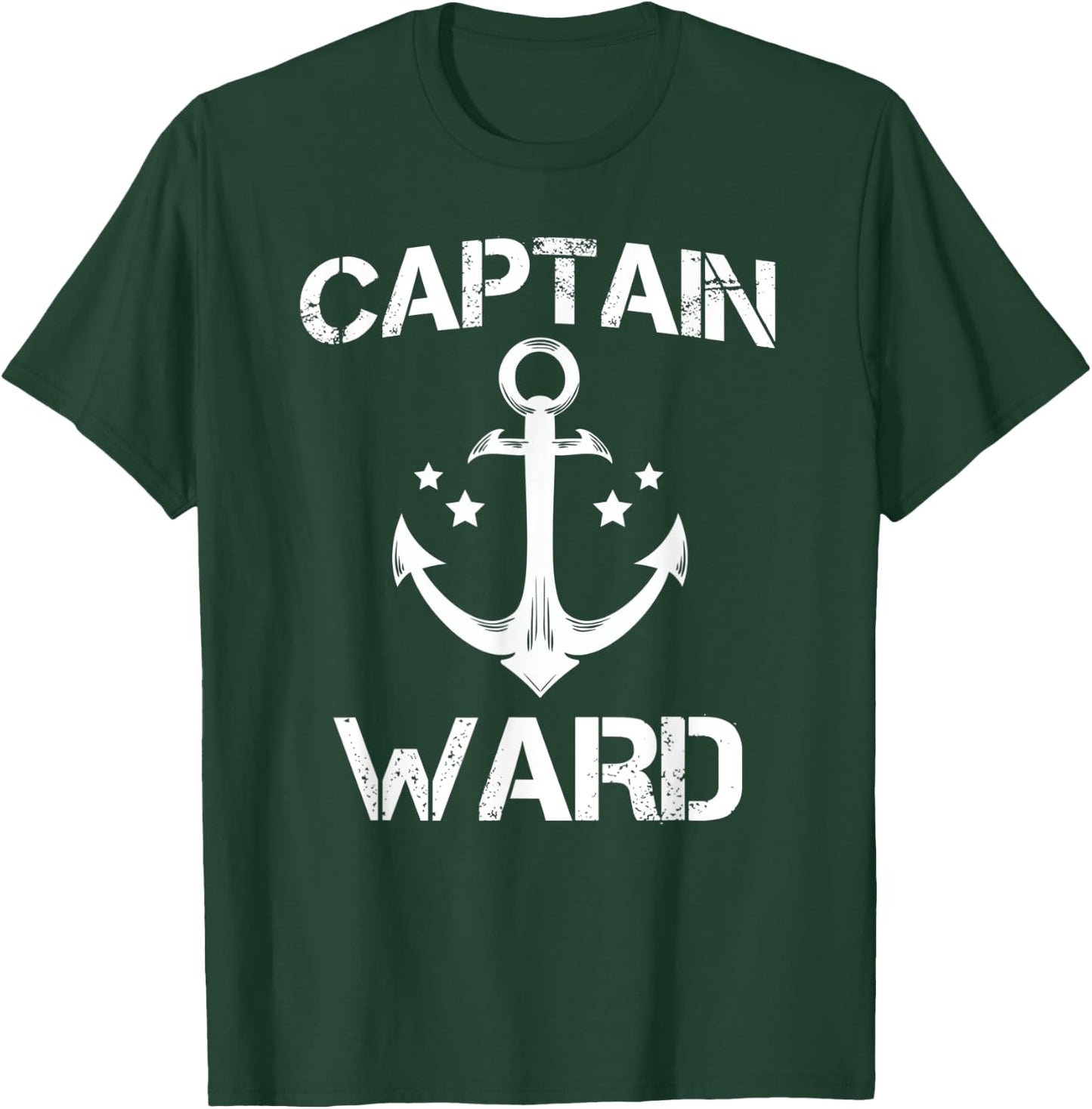 CAPTAIN WARD Funny Birthday Personalized Name Boat Gift T-Shirt - T-Shirt | Forest