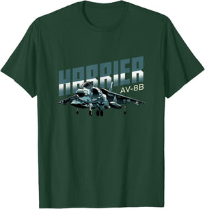 Harrier Jump Jet Military Fighter Aircraft T-Shirt - T-Shirt | Forest