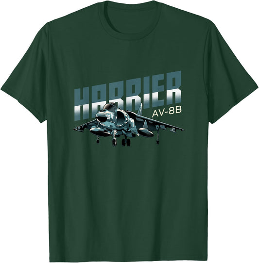 Harrier Jump Jet Military Fighter Aircraft T-Shirt - T-Shirt | Forest