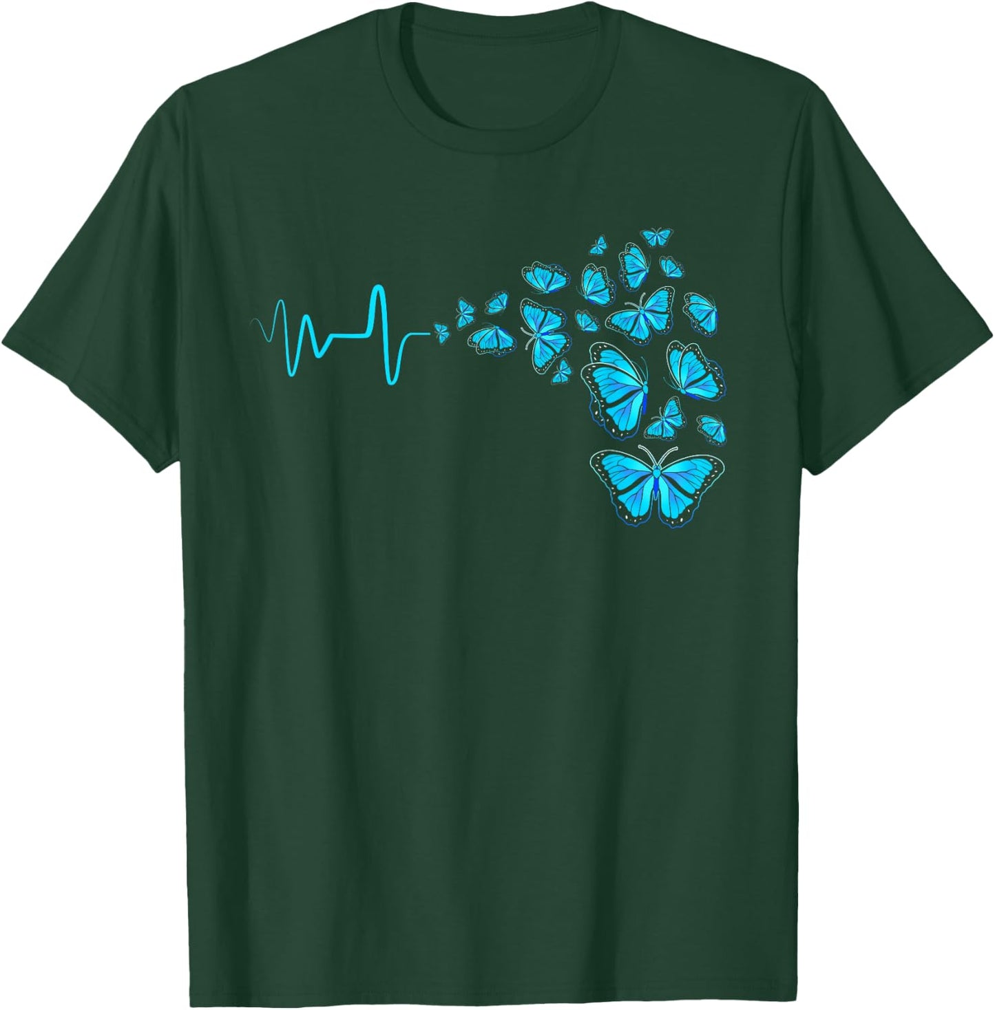 Heartbeat Blue Morpho Butterfly T-Shirt - T-Shirt | Forest