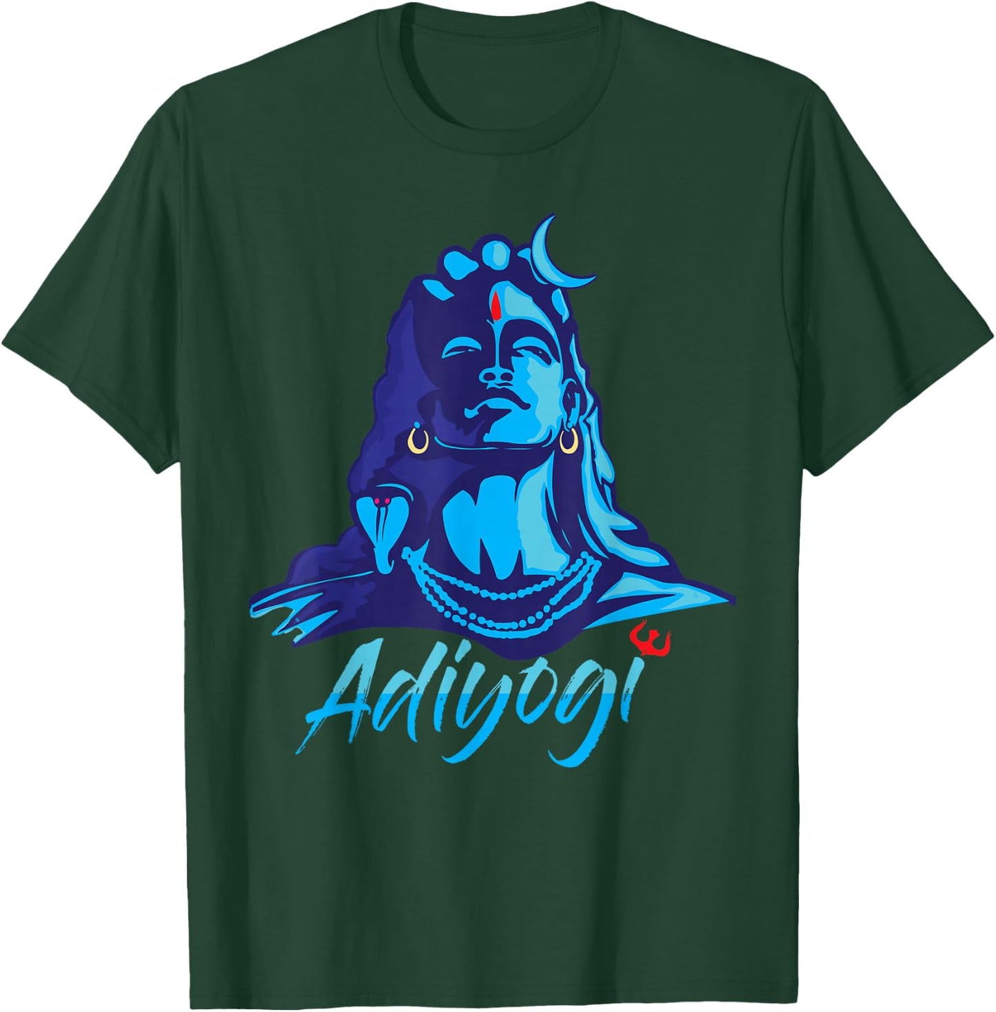 Adiyogi or Adhi Yogi Shiva Mahadev Blue Hindu Maha Shivratri T-Shirt - T-Shirt | Forest