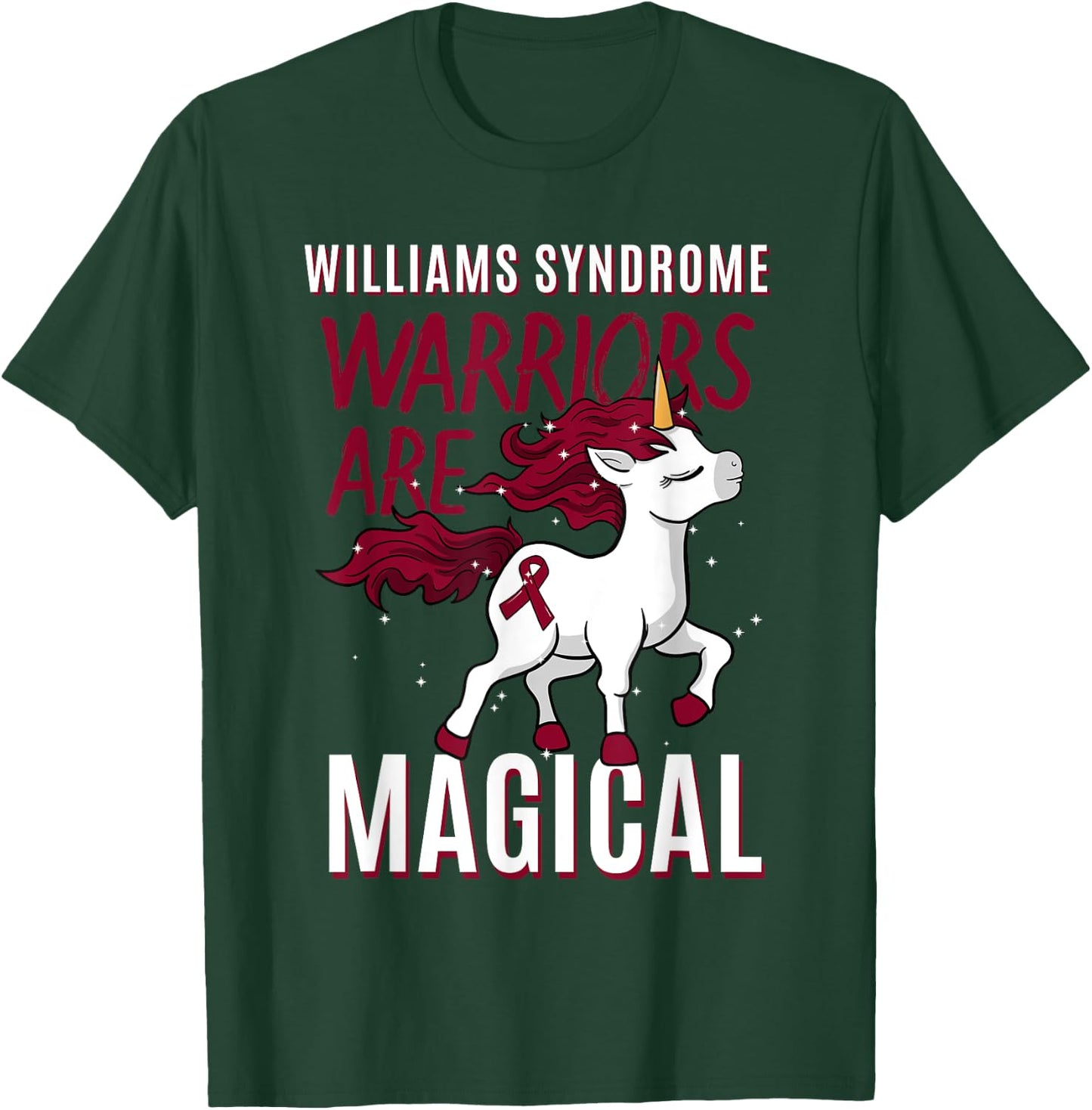 Williams Syndrome Warrior WS Williams–Beuren WBS Unicorn T-Shirt - T-Shirt | Forest