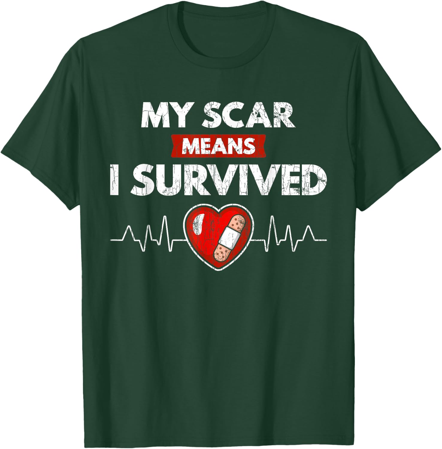 Congenital Heart Defect Awareness CHD Scars Happy Gift T-Shirt - T-Shirt | Forest