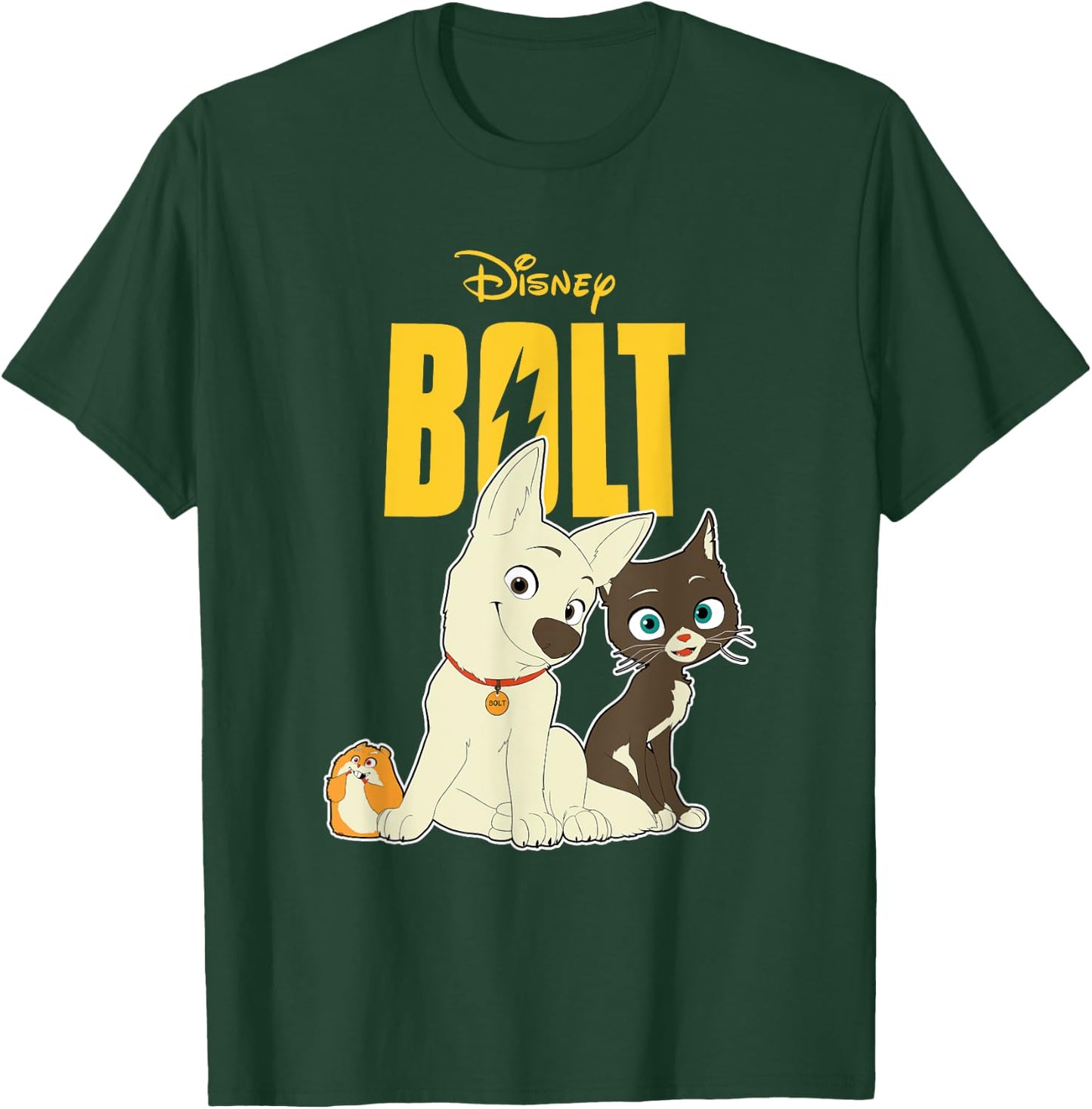 Disney Bolt Mittens & Rhino Best Friend Group Poster T-Shirt - T-Shirt | Forest