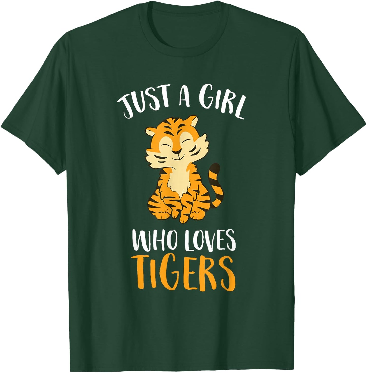 Just A Girl Who Loves Tigers Cute Tiger Small T-Shirt - T-Shirt | Forest