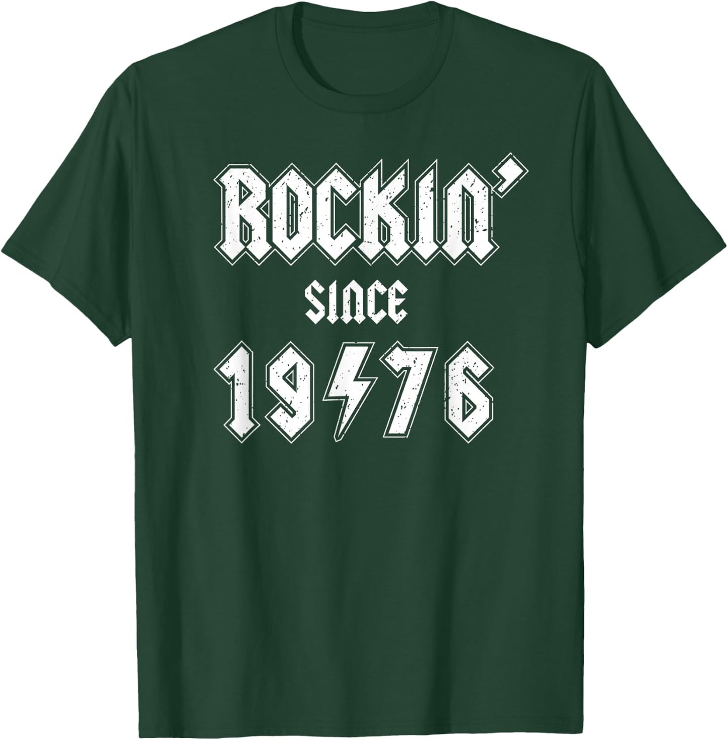 rockin' since 1976, generation X rocker celebrate birth year T-Shirt - T-Shirt | Forest