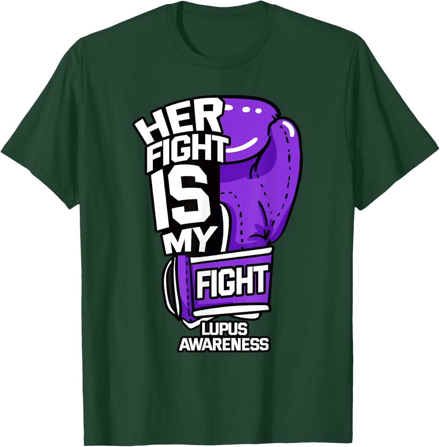 Her Fight Is My Fight Systemic Lupus Erythematosus Purple T-Shirt - T-Shirt | Forest