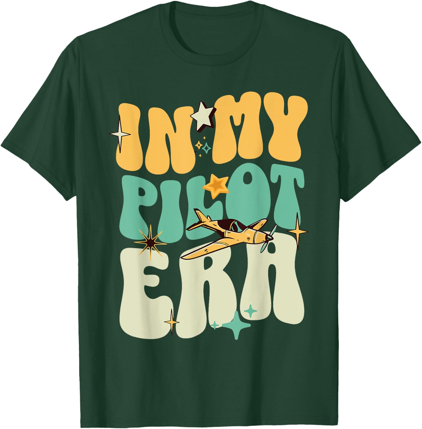 Funny Pilot In My Pilot Era cool Pilot Air Force Pilot T-Shirt - T-Shirt | Forest