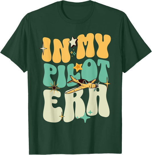 Funny Pilot In My Pilot Era cool Pilot Air Force Pilot T-Shirt - T-Shirt | Forest