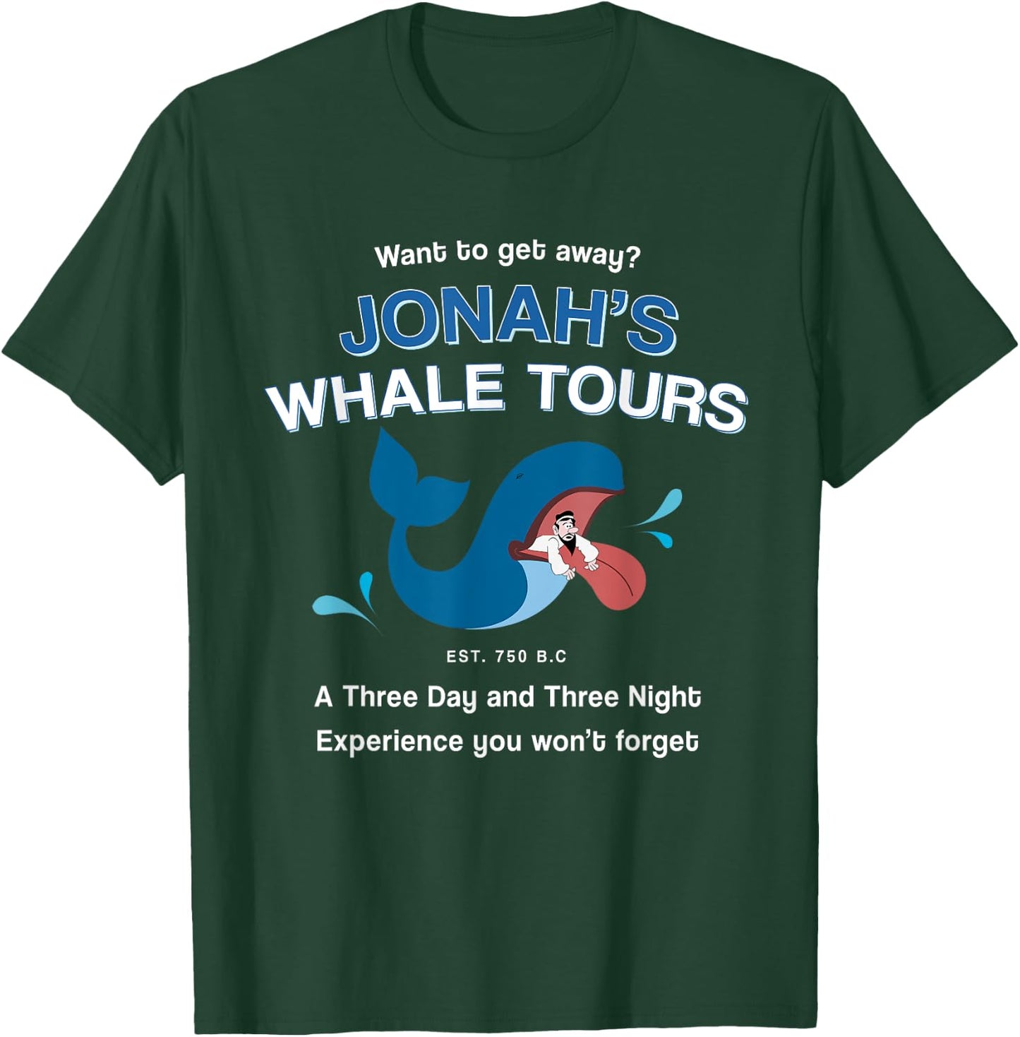 Funny Christian Gifts religious Bible verses Jonah's Whale T-Shirt - T-Shirt | Forest