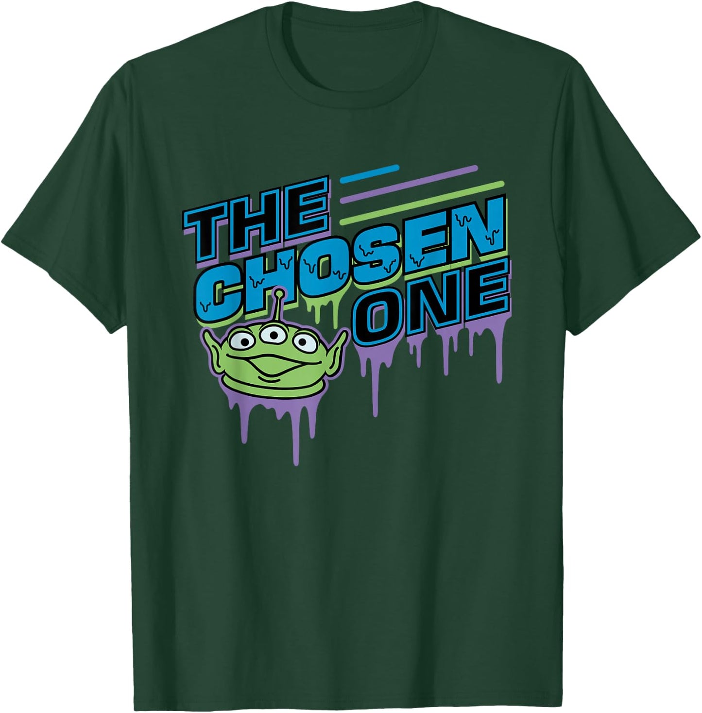 Toy Story Alien The Chosen One Melting Letters T-Shirt - T-Shirt | Forest