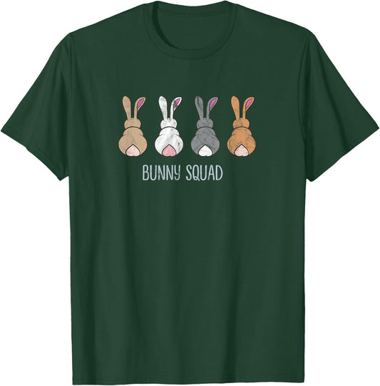 Bunny Squad Funny Ironic Pet Rabbits Team T-Shirt - T-Shirt | Forest