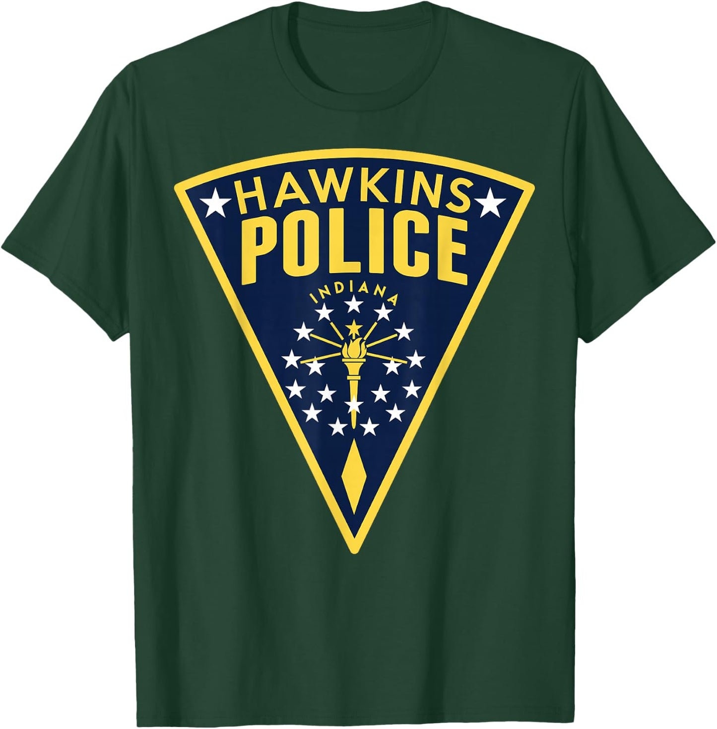 Netflix Stranger Things Hawkins Police Patch T-Shirt - T-Shirt | Forest