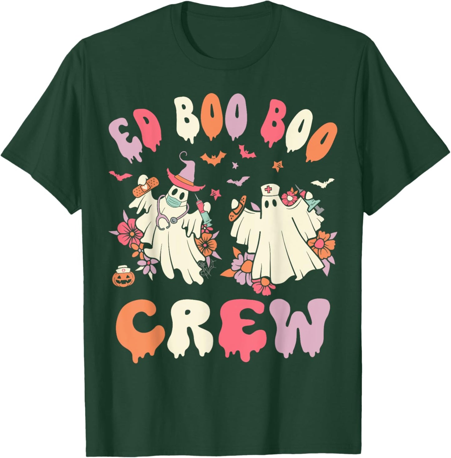 Cute Emergency Department Funny ER Nurse Halloween T-Shirt - T-Shirt | Forest
