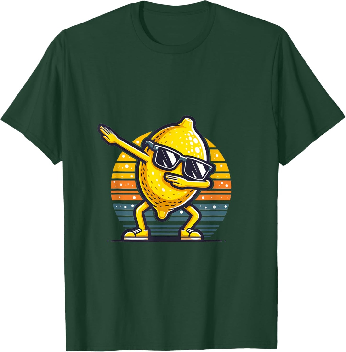 Funny Dab Lemon Dancing Dabbing Retro Fruit T-Shirt - T-Shirt | Forest