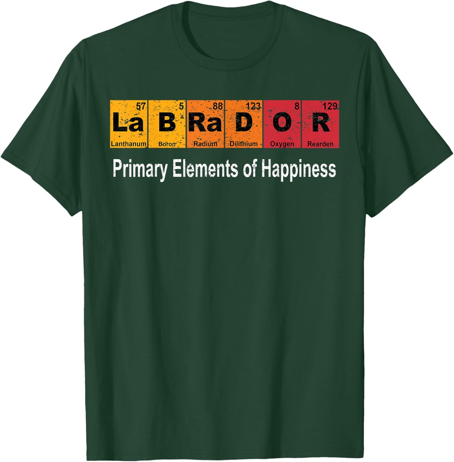 Vintage Labrador Dog Science Funny Periodic Table Pet Men Women Kids T-Shirt - T-Shirt | Forest