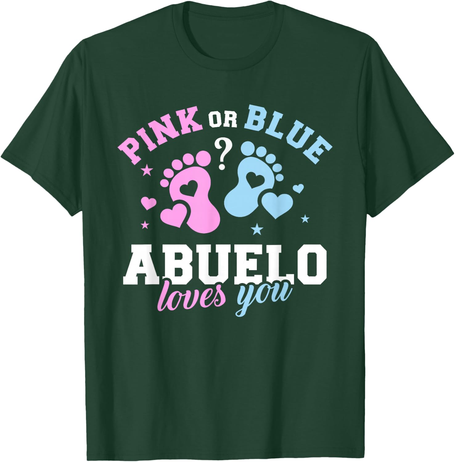Gender Reveal Abuelo Grandpa T-Shirt - T-Shirt | Forest