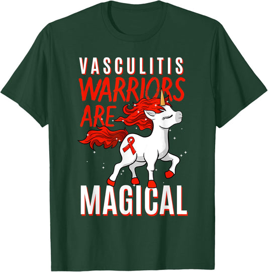 Vasculitis Awareness Lymphangitis VasculitidesUnicorn Gift T-Shirt - T-Shirt | Forest