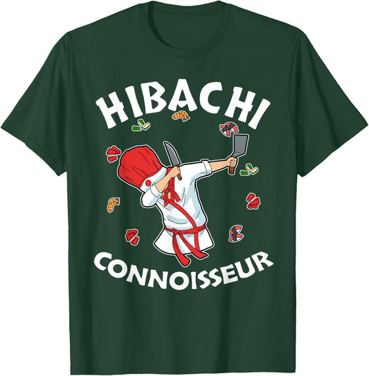 Hibachi Chef Costume Hibachi Connoisseur Japanese Hibachi T-Shirt - T-Shirt | Forest