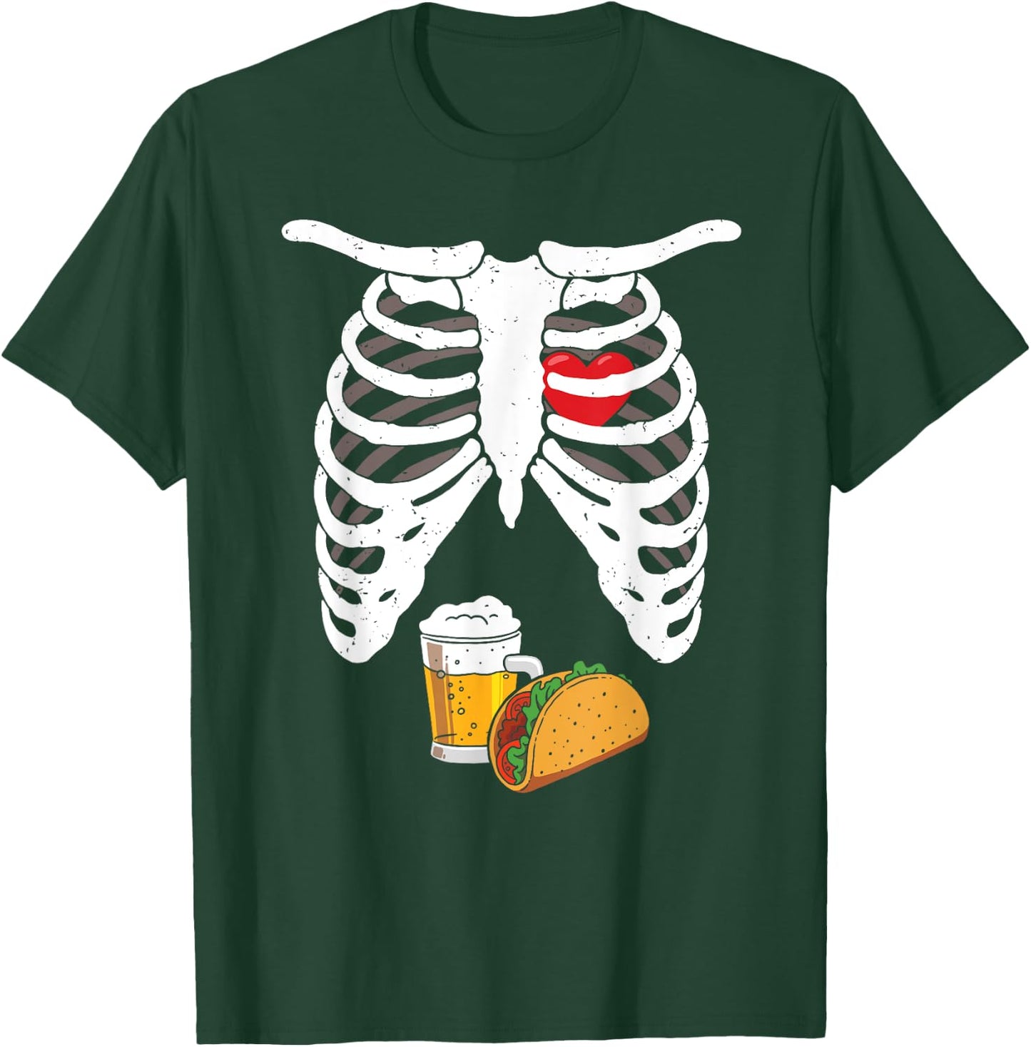 Pregnancy Announcement Shirt Dad Soon Pregnant Skeleton T-Shirt - T-Shirt | Forest