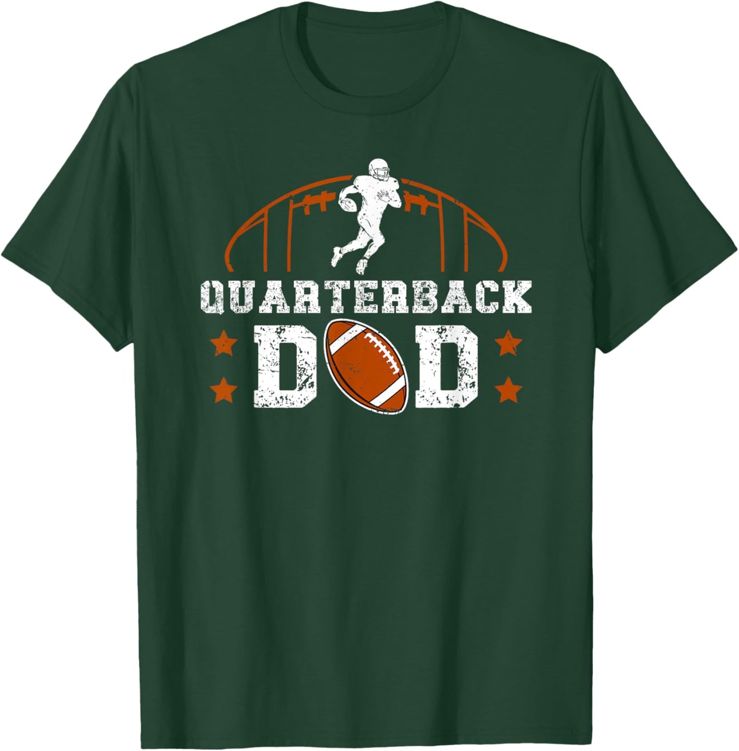 Quarterback Dad Of A Football Quarterback Father T-Shirt - T-Shirt | Forest