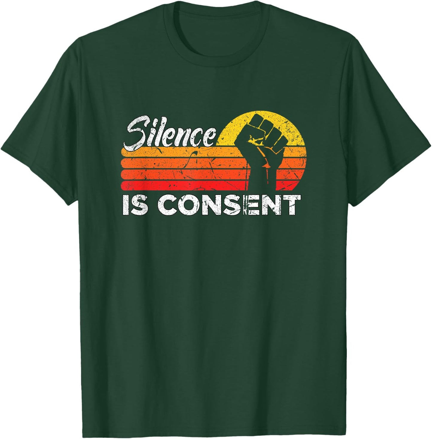 Silence is Consent Racism Equals Death Rights White Vintage T-Shirt - T-Shirt | Forest