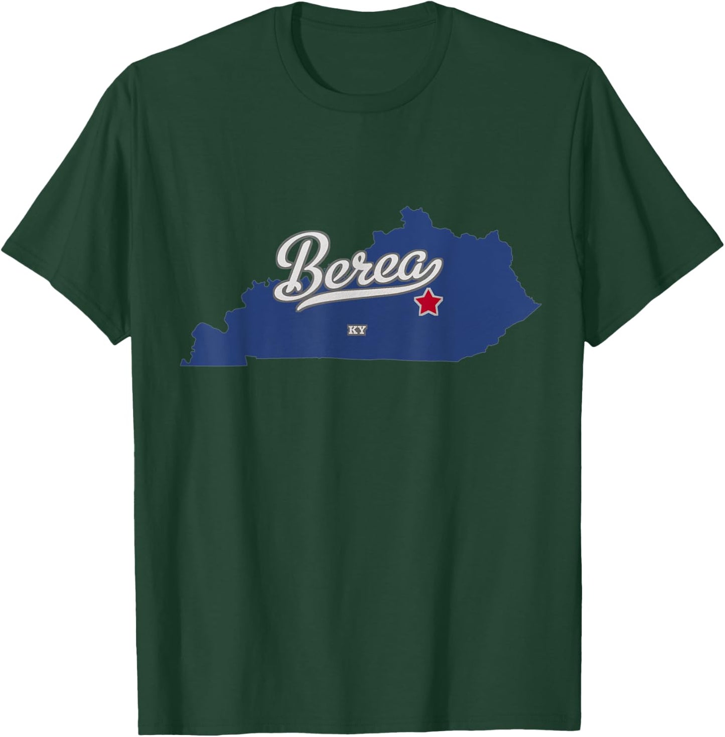 Berea Kentucky KY Map T-Shirt - T-Shirt | Forest
