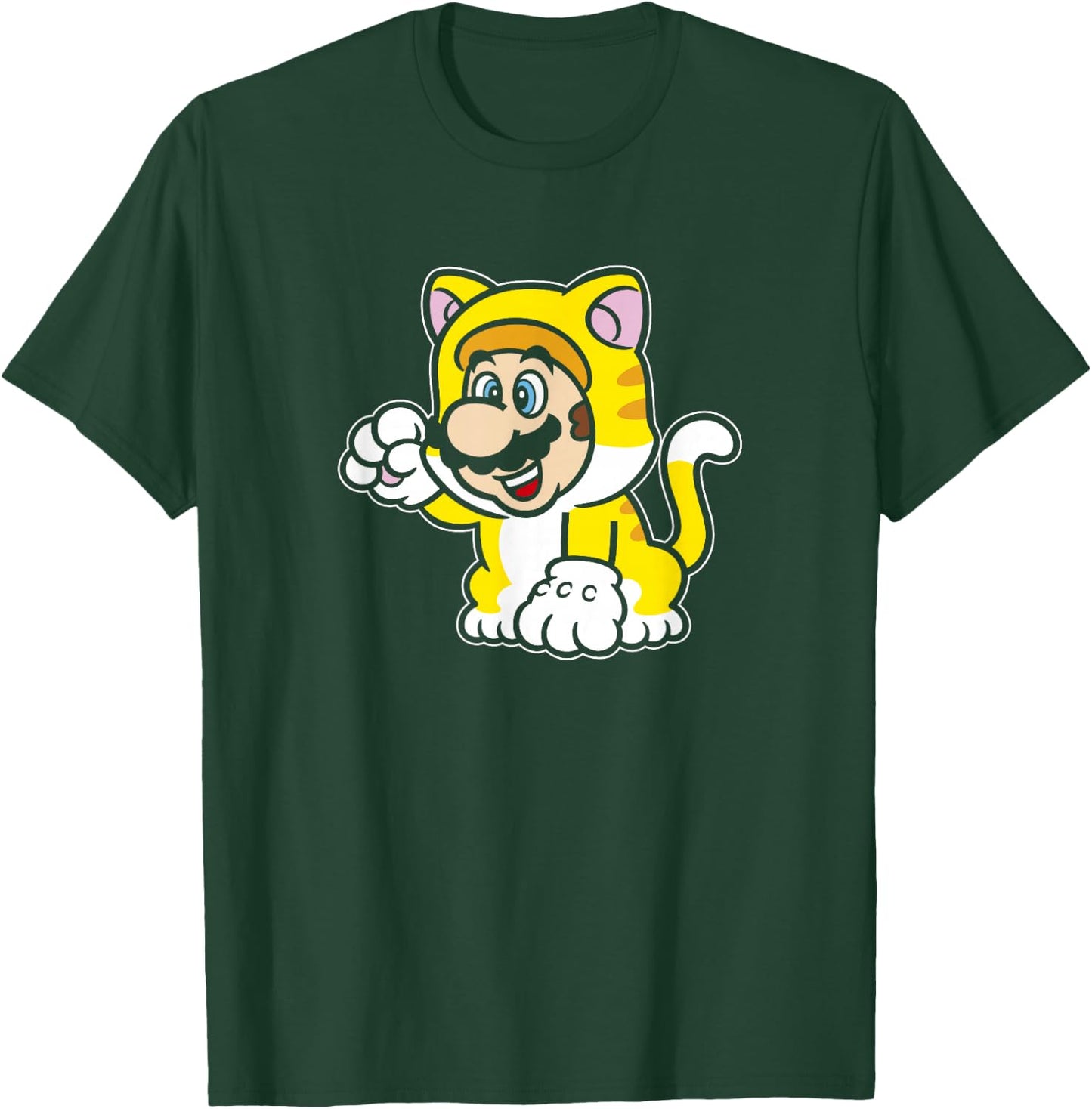 Super Mario 3D World Bowser's Fury Cat Mario Vintage Logo T-Shirt - T-Shirt | Forest