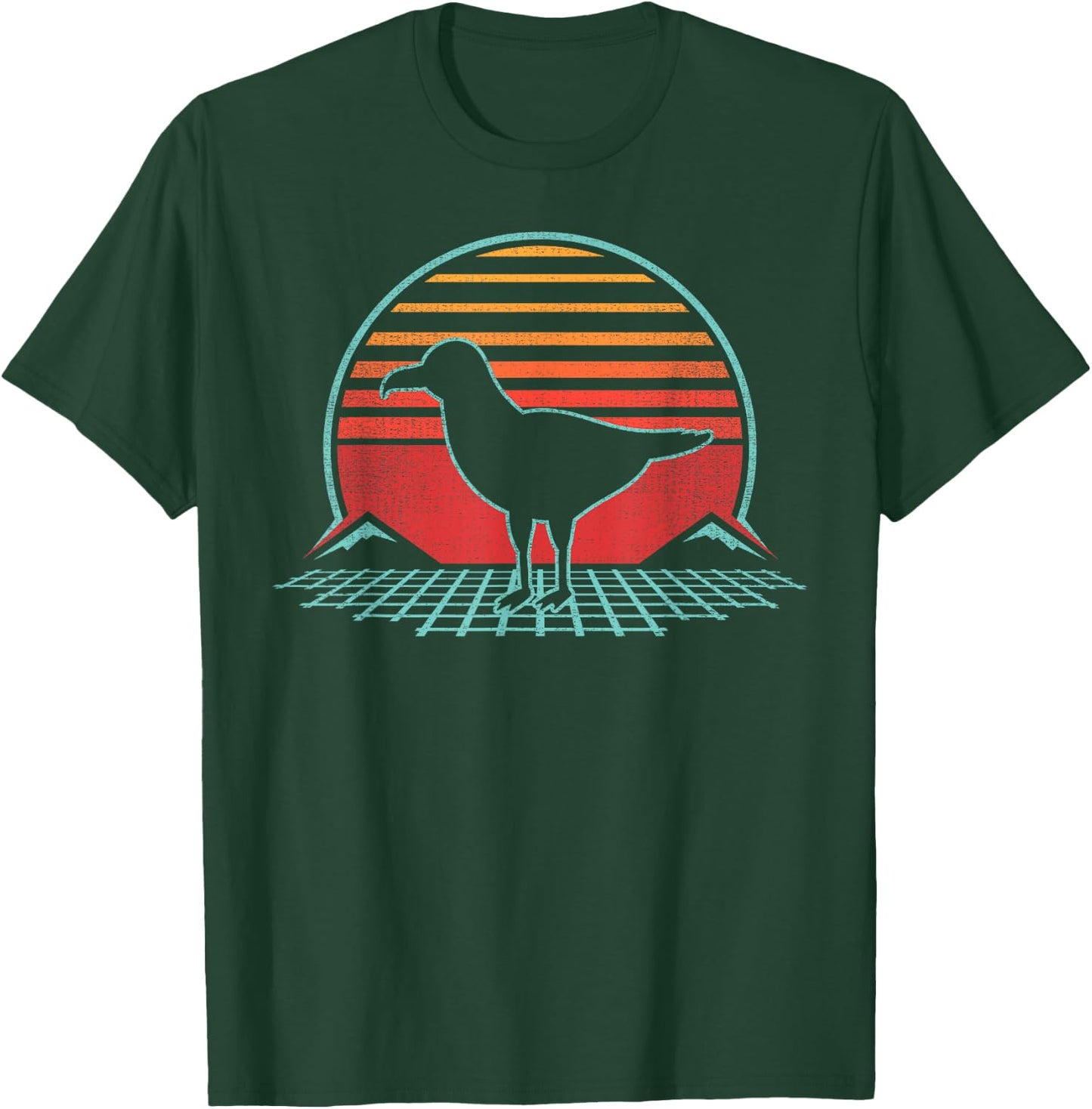 Albatross Lover Bird Animal Retro Vintage 80s Style T-Shirt - T-Shirt | Forest