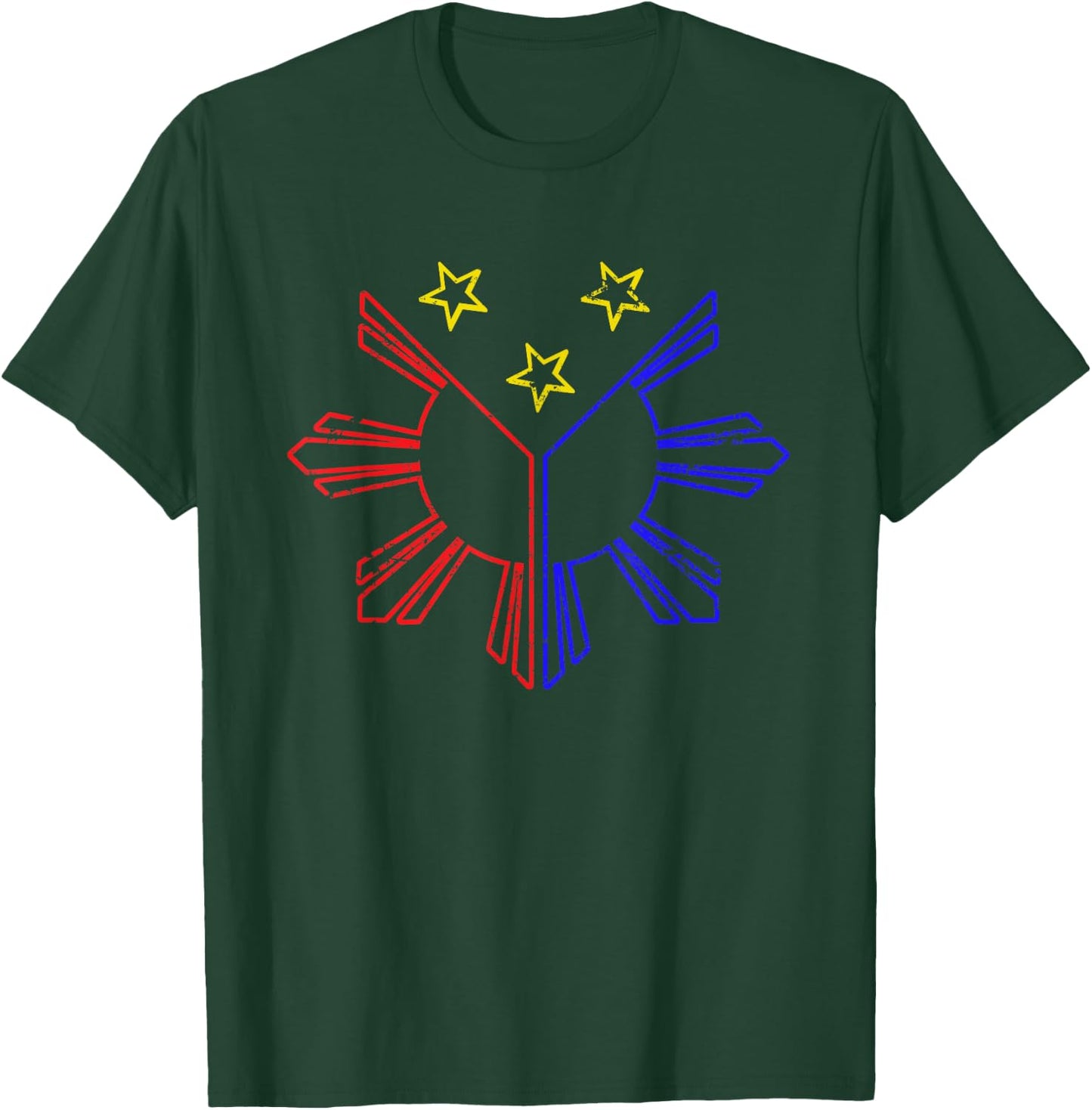 Filipino Philippine Flag Philippines T-Shirt - T-Shirt | Forest