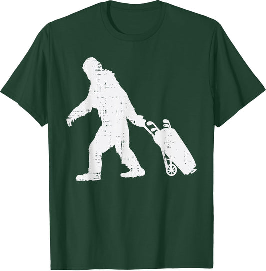 Bigfoot Sasquatch Golf Clubs Funny Golfing Golfer Men Women T-Shirt - T-Shirt | Forest