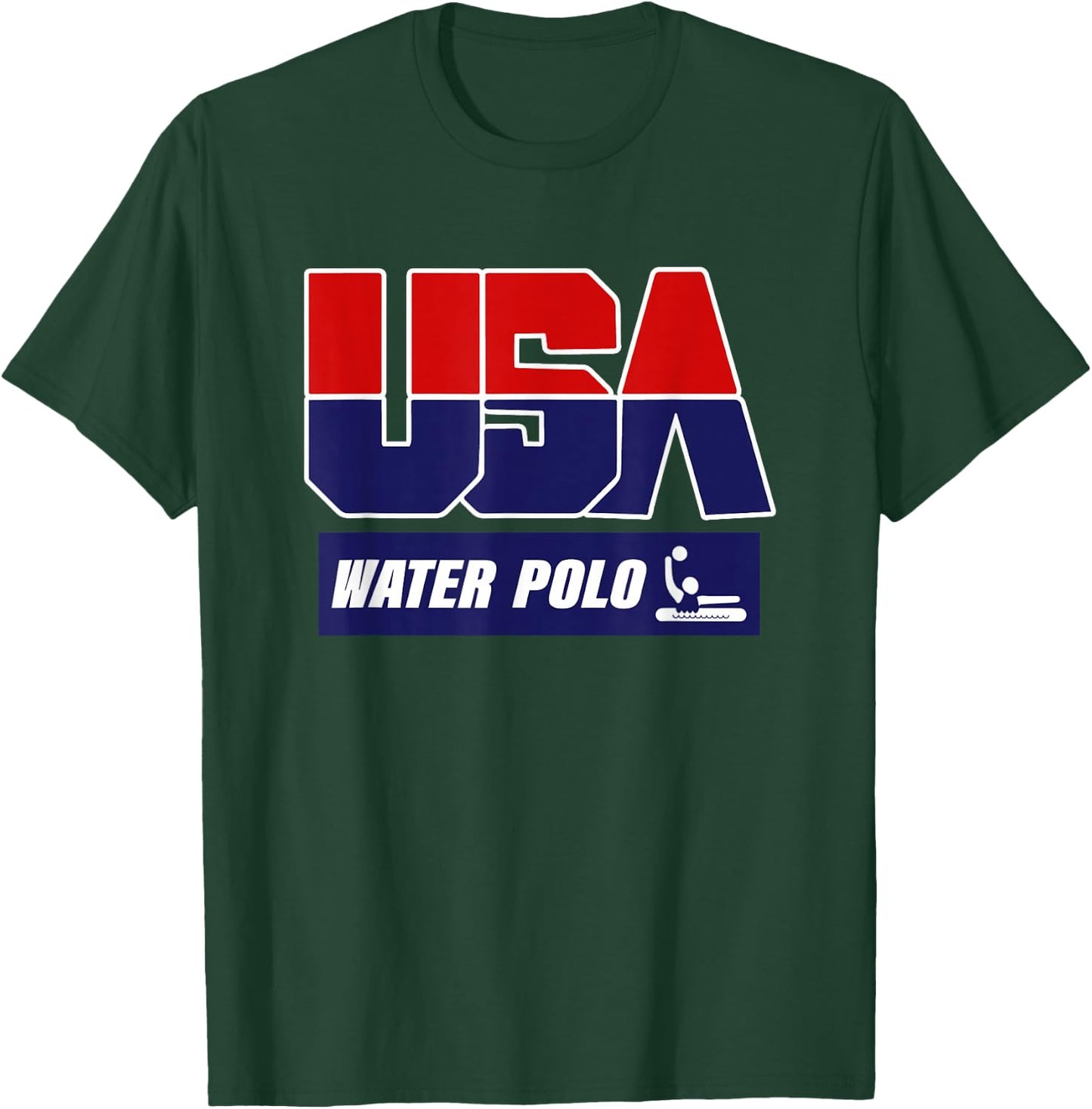 USA Team Sports Men's Water Polo , Black, Small T-Shirt - T-Shirt | Forest