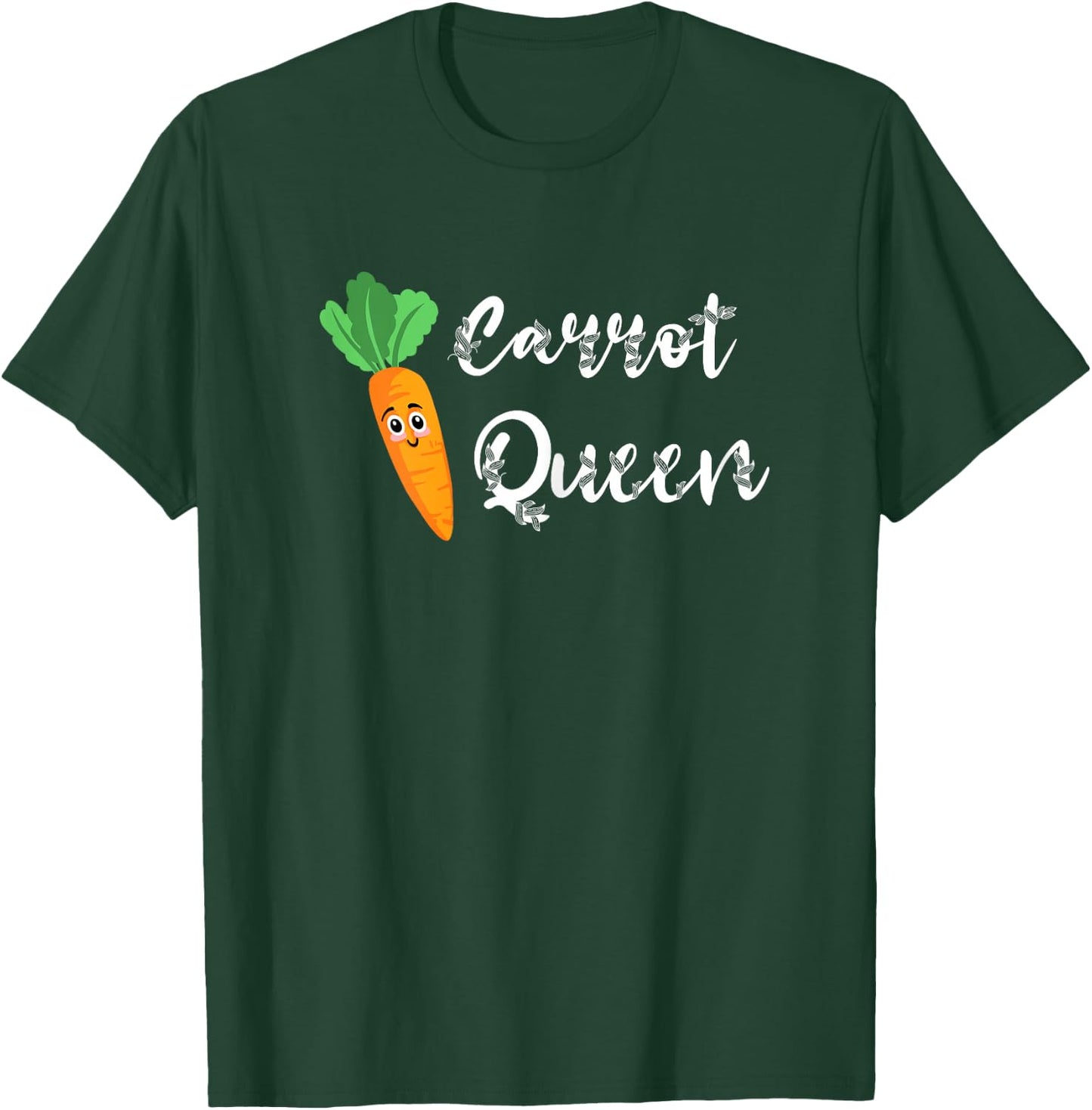Carrot Queen Health Vegan Vegetable Herbivore Gardening T-Shirt - T-Shirt | Forest