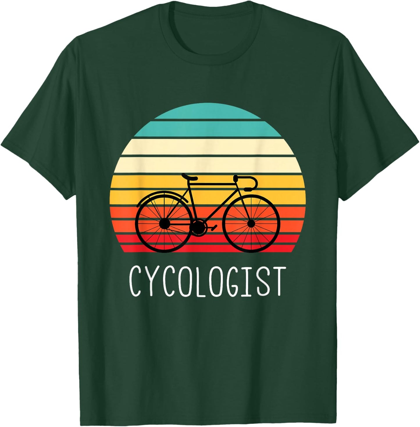 Cycologist - Funny Vintage Cycling & Cyclist Gift T-Shirt - T-Shirt | Forest
