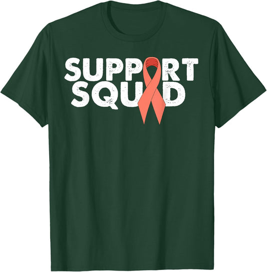 Uterine Cancer Support Ribbon T-Shirt - T-Shirt | Forest