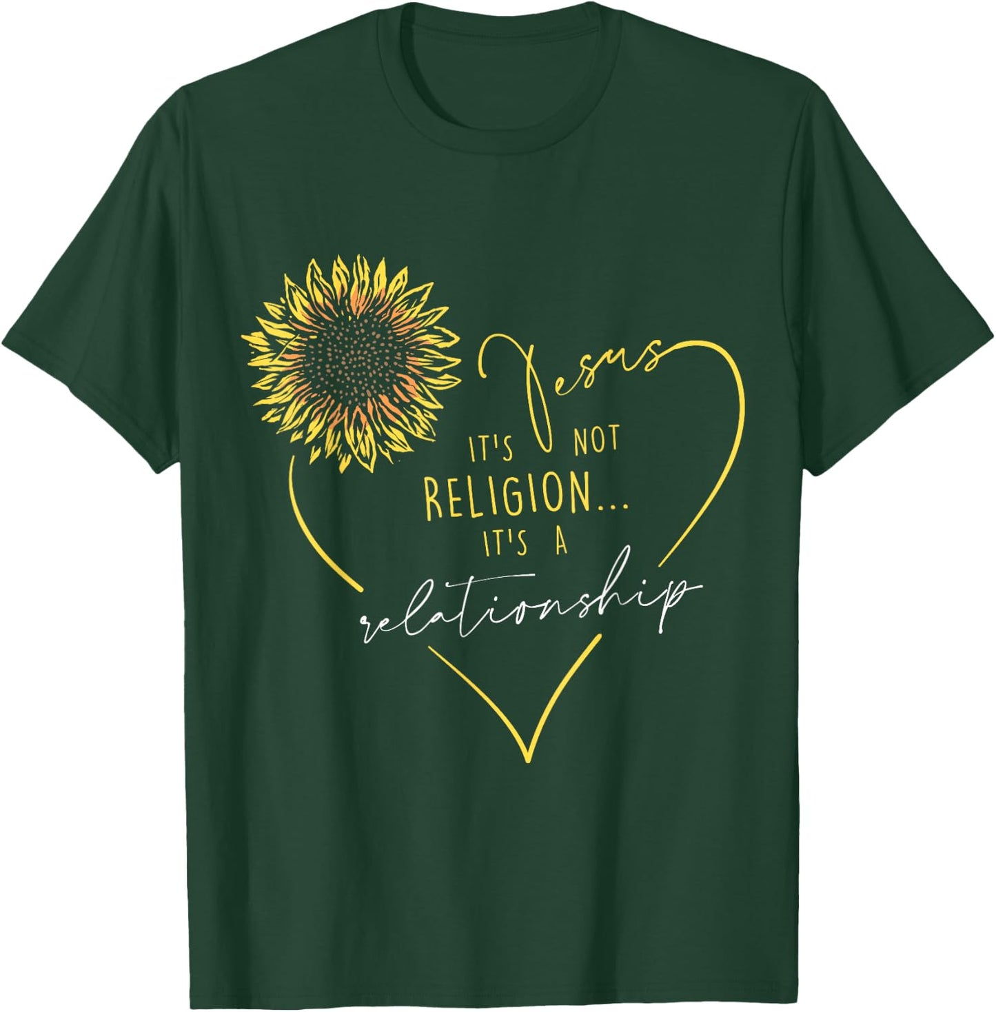 Jesus Its not Religion its a realtionship - Christian Women T-Shirt - T-Shirt | Forest