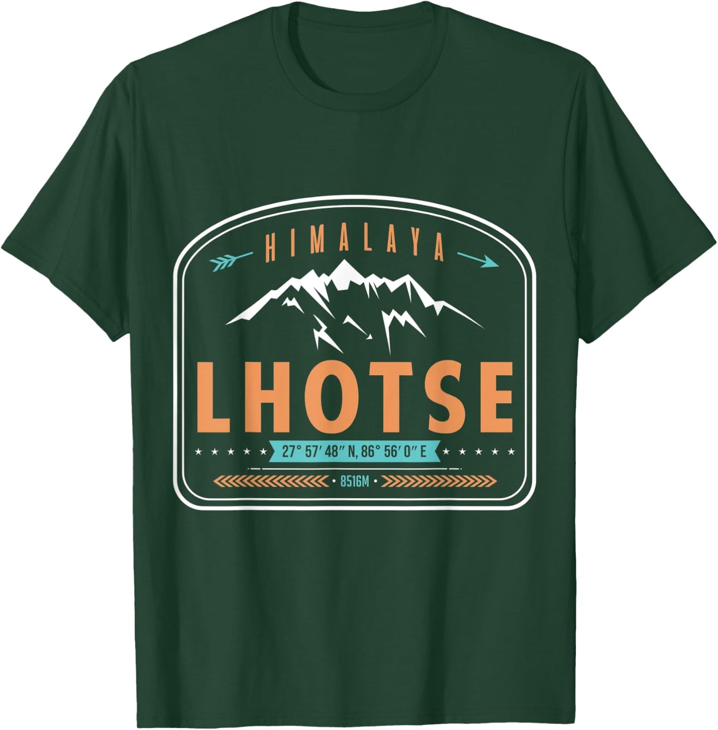 Lhotse Mountain in the Himalaya Mountains, Nepal, Tibet T-Shirt - T-Shirt | Forest