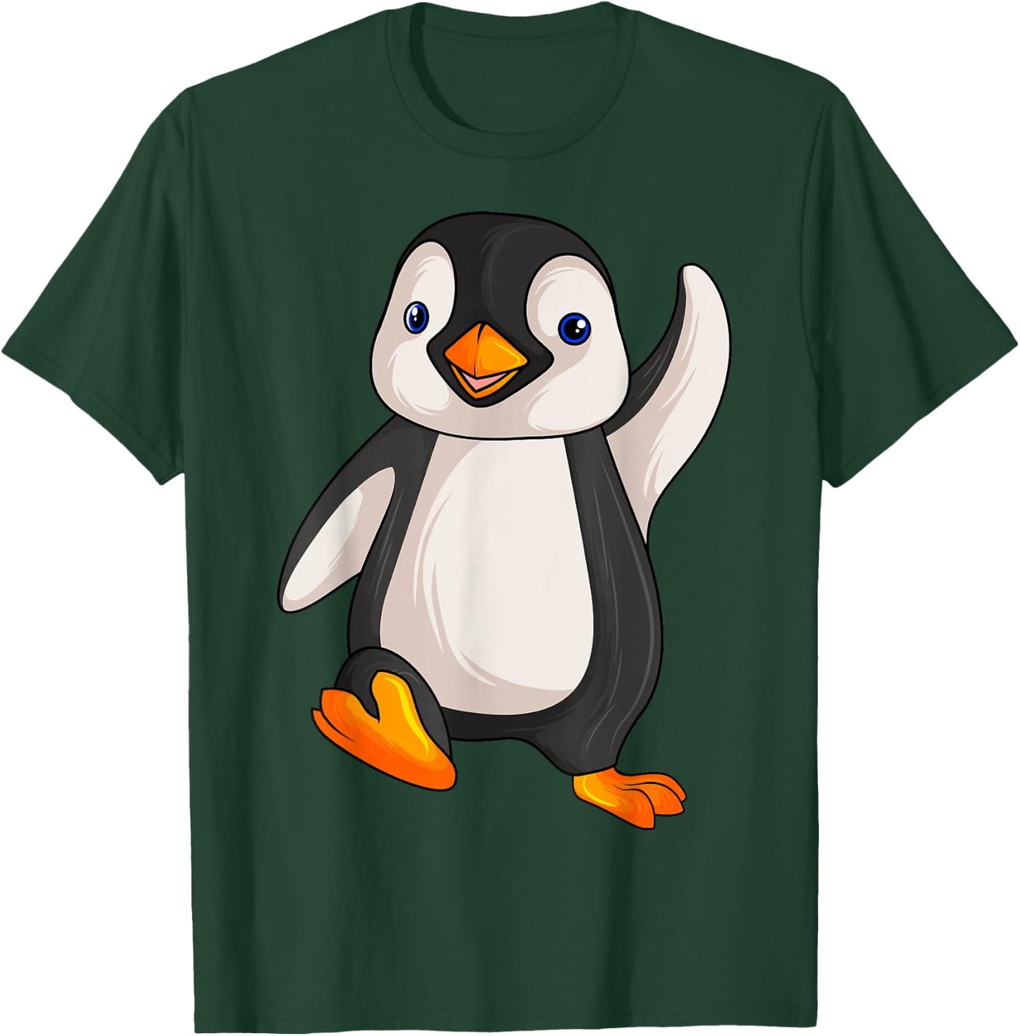 Funny Penguin Apparel Gift Ideas -Adults Kids Children Birthday Gift Penguin Animal Print Black Small Classic Fit Short Sleeve T-Shirt - T-Shirt | Forest