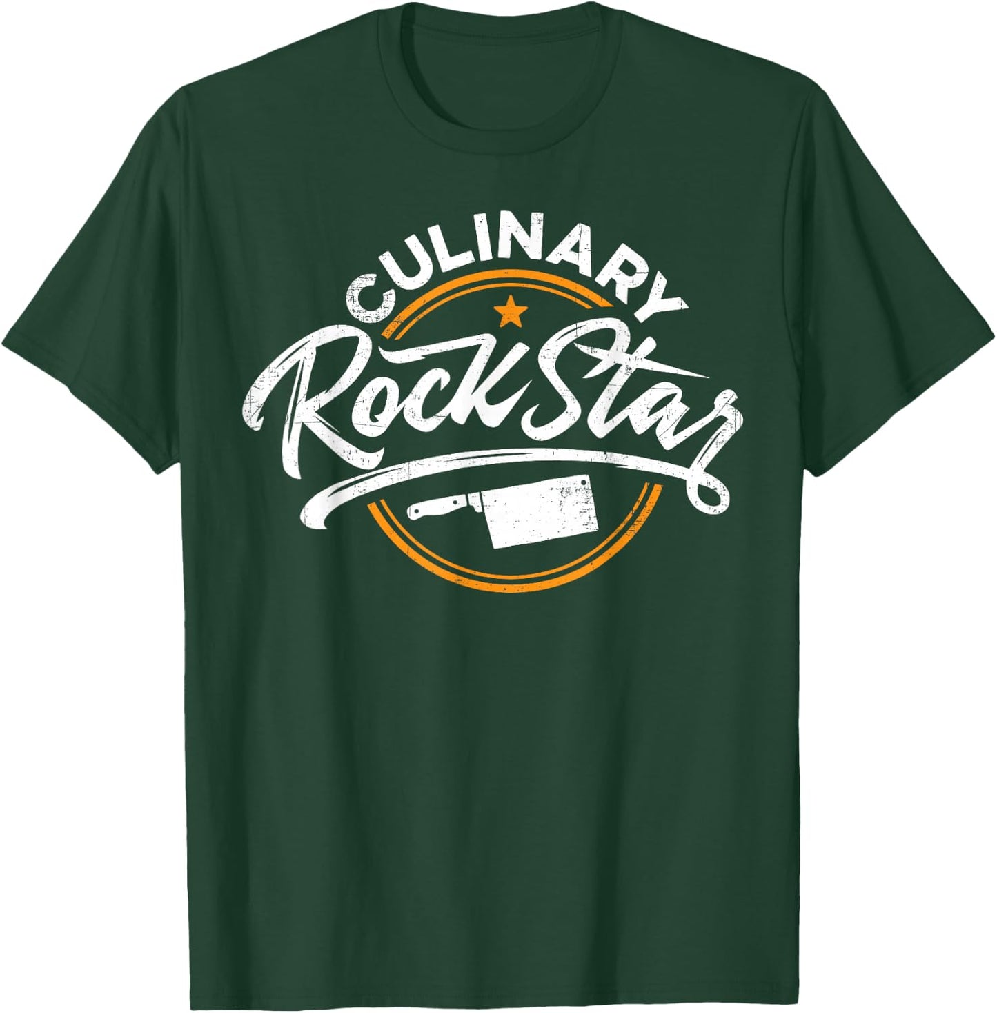 Chef Culinary Rockstar Funny Men Cook Cooking Vintage T-Shirt - T-Shirt | Forest